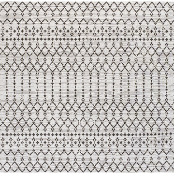 Ourika Moroccan Geometric Textured Weave Indoor/outdoor Square Rug